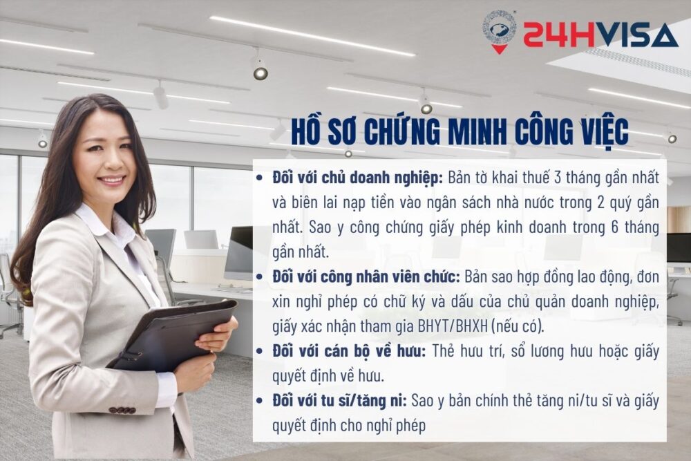 Đương đơn cần có hồ sơ chứng minh công việc khi xin Thị thực Đài Loan