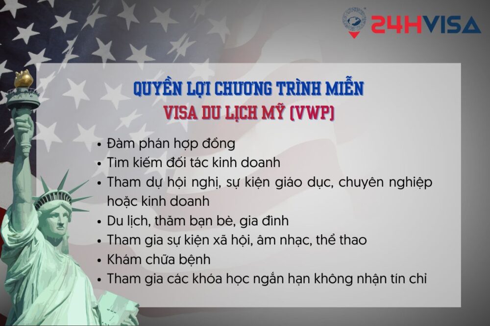 Quyền lợi dành cho công dân được miễn Visa du lịch Mỹ