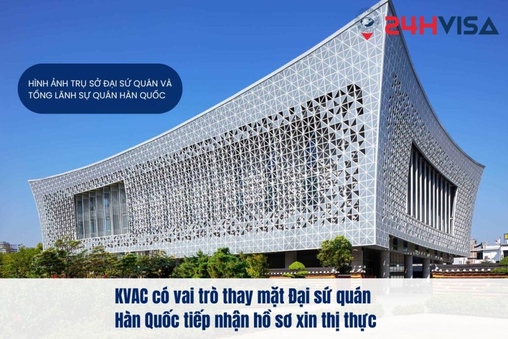 KVAC có vai trò thay mặt Đại sứ quán Hàn Quốc tiếp nhận hồ sơ xin thị thực