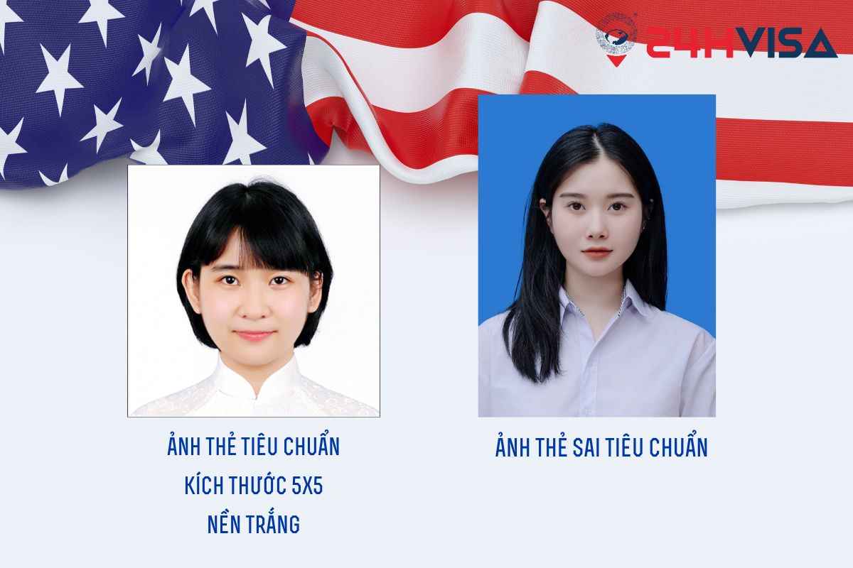 Ảnh chụp Visa đi Mỹ chuẩn