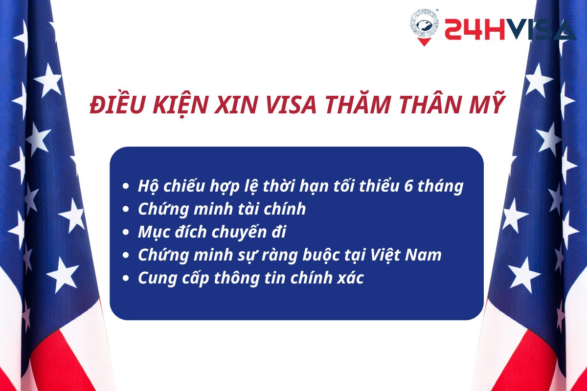 Cần thực hiện một số điều kiện để xin Visa thăm thân Mỹ