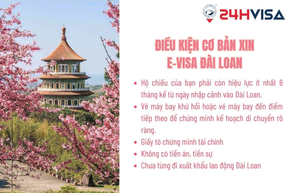 Điều kiện cơ bản để làm Visa online đi Đài Loan