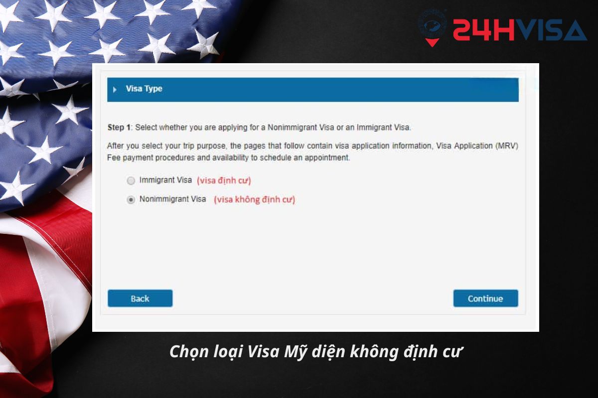 Chọn loại Visa Mỹ diện không định cư