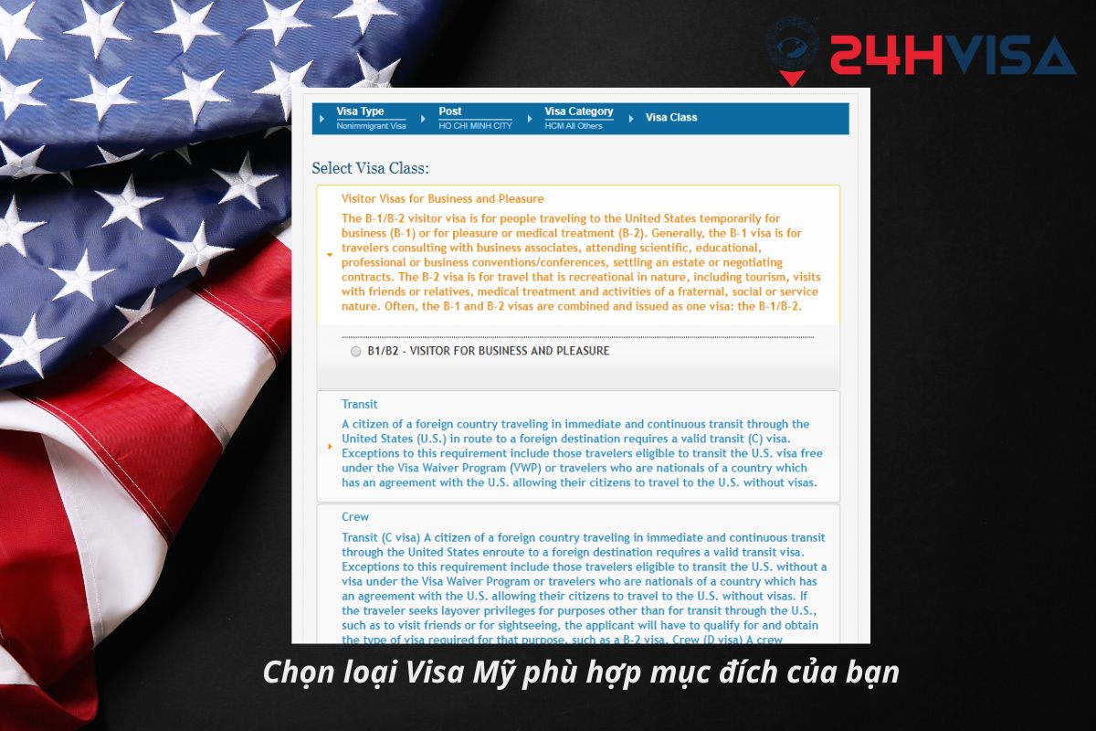 Chọn loại Visa Mỹ phù hợp mục đích của bạn