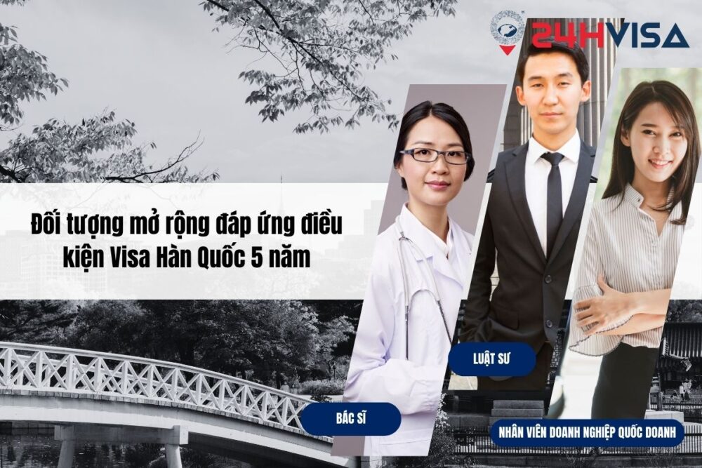 Đối tượng mở rộng đáp ứng điều kiện Visa Hàn Quốc 5 năm