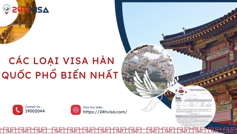 Các loại Visa Hàn Quốc phổ biến