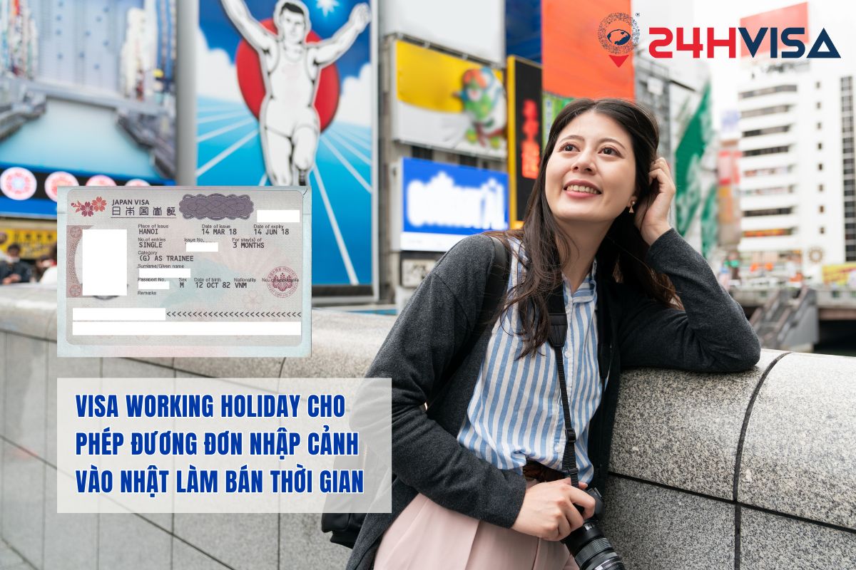 Visa Working Holiday cho phép đương đơn nhập cảnh vào Nhật làm bán thời gian