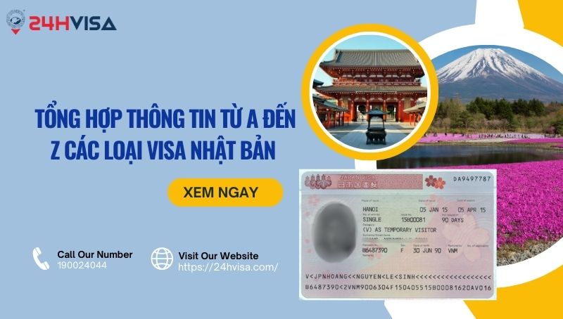 các loại visa nhật bản