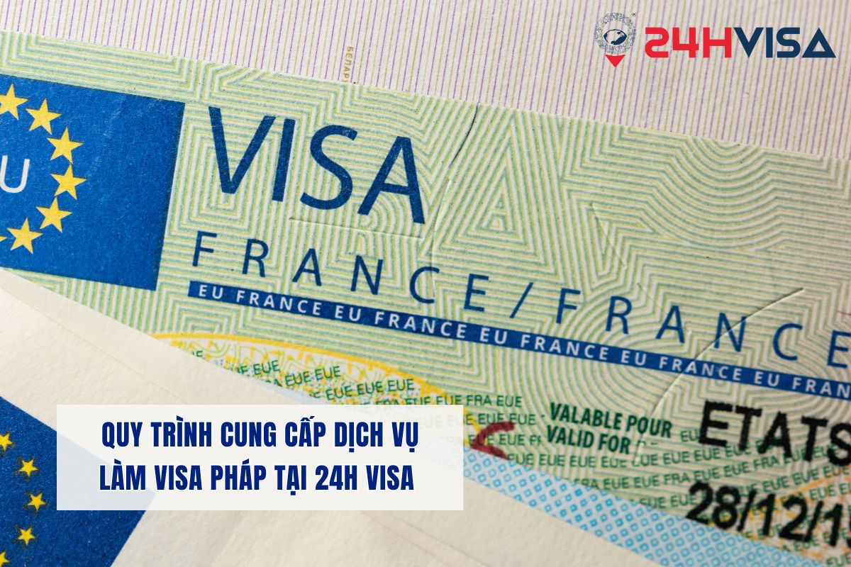 Quy trình cung cấp dịch vụ làm Visa Pháp tại 24H Visa chỉ gói gọn trong 4 bước đơn giản