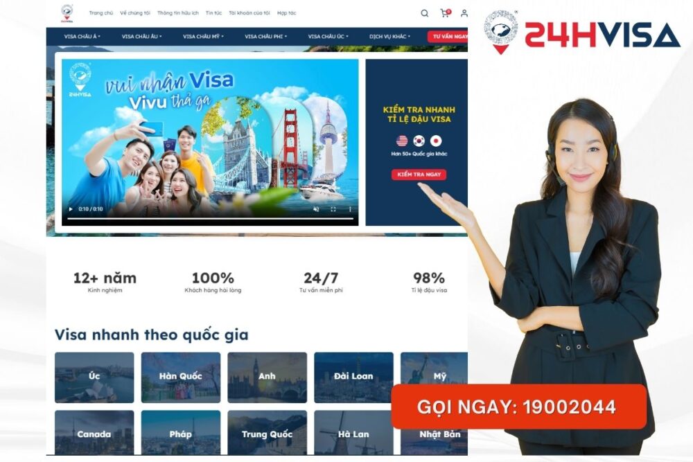 Truy cập vào website của 24H Visa hoặc liên hệ qua hotline để được tư vấn dịch vụ