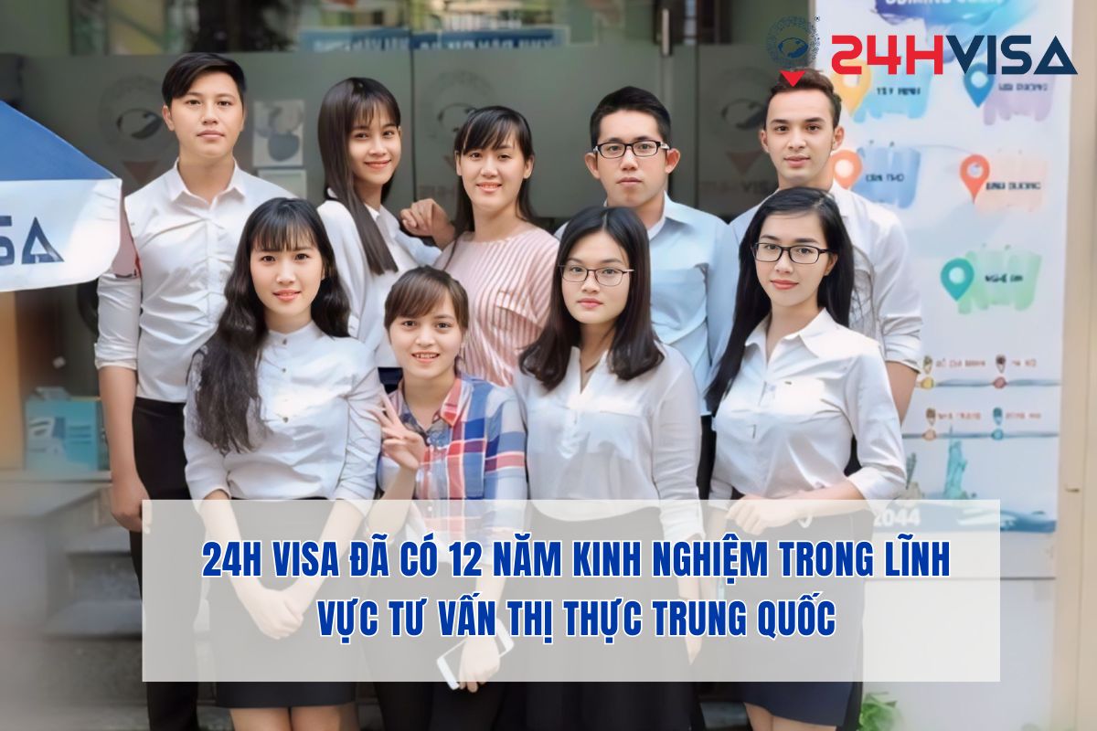 24H Visa đã có 12 năm kinh nghiệm trong lĩnh vực tư vấn thị thực Trung Quốc