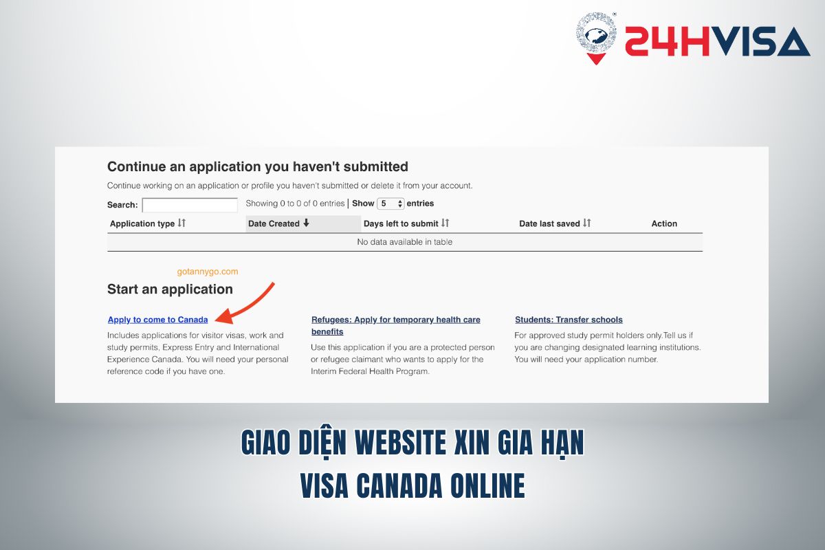 Cách gia hạn Visa Canada online ngắn hạn 