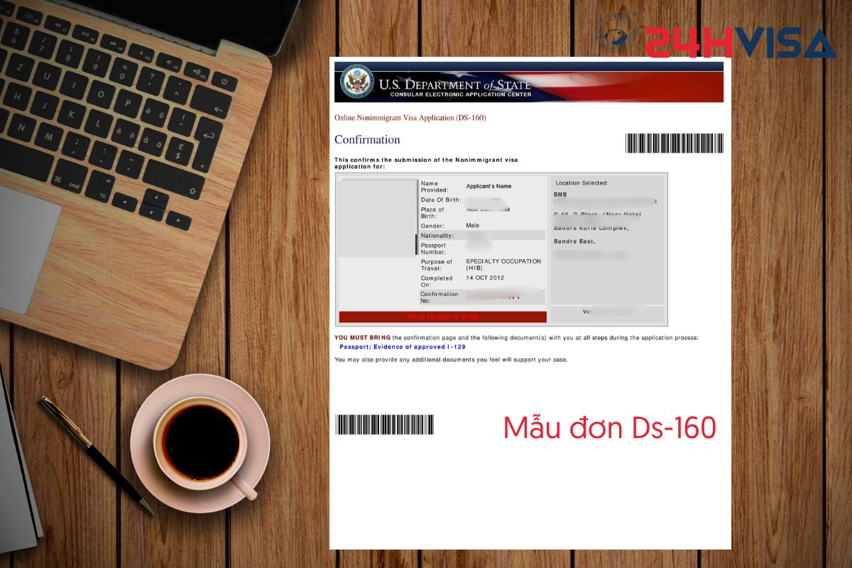 Hoàn thành đơn điện tử DS-160
