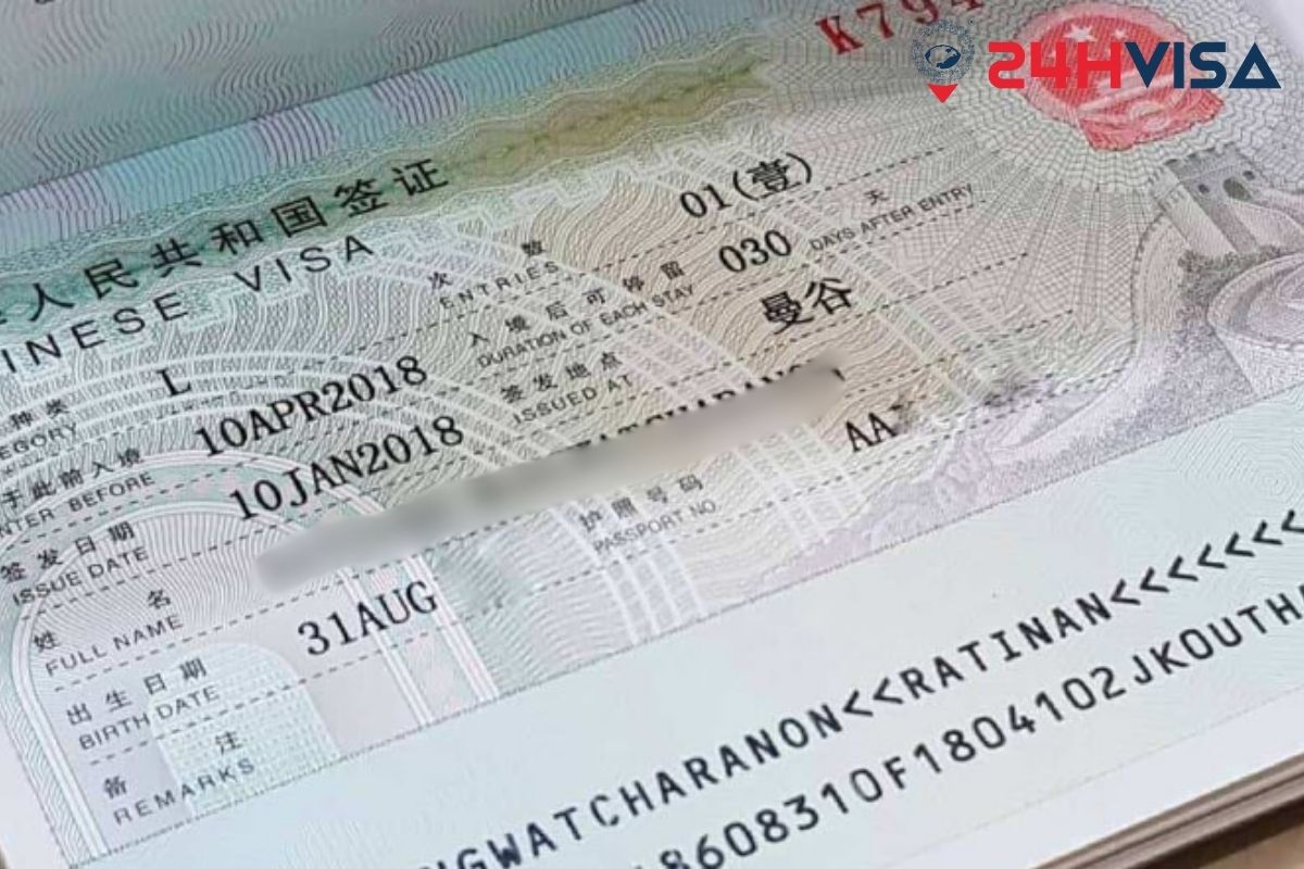 Visa L - Các loại Visa đi du lịch Trung Quốc