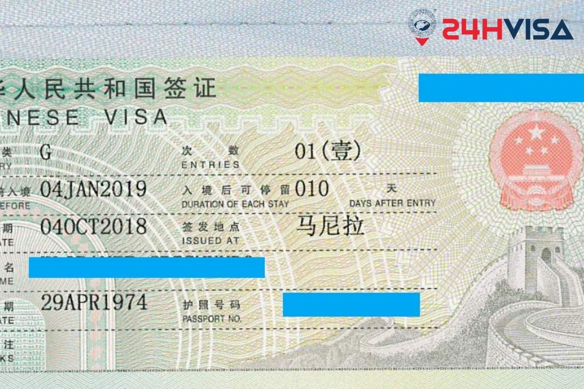 Visa G - Visa quá cảnh Trung Quốc