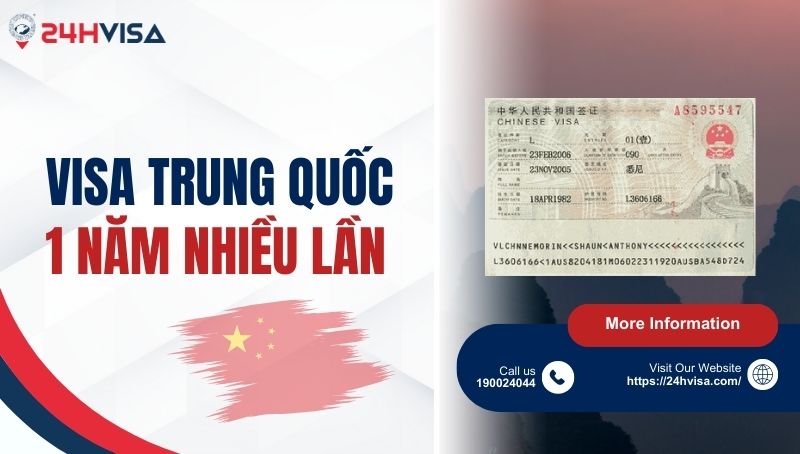 visa trung quốc 1 năm nhiều lần