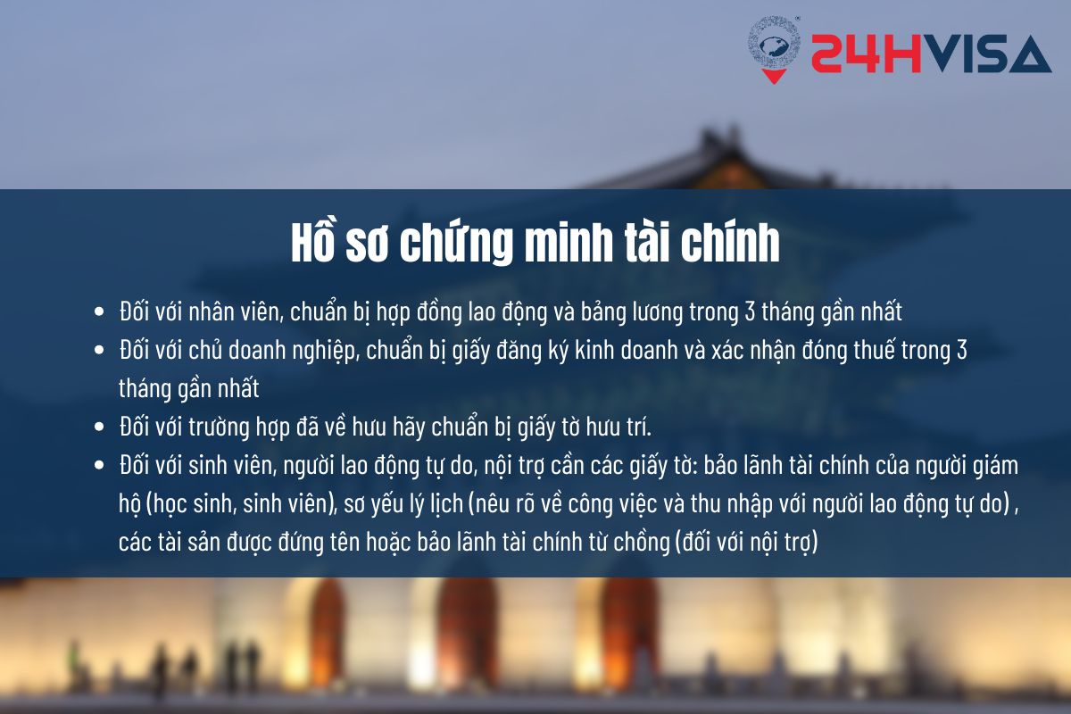 Hồ sơ chứng minh tài chính