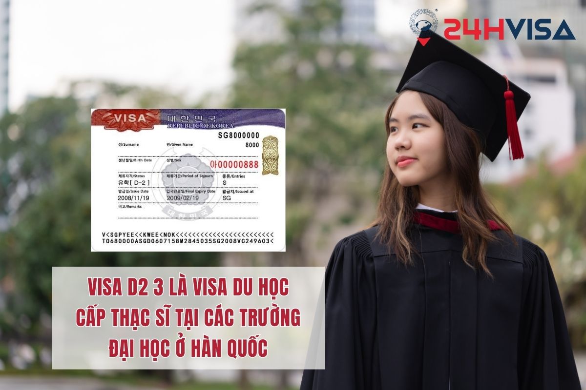 Visa D2 3 là Visa du học cấp Thạc sĩ tại các trường Đại học ở Hàn Quốc