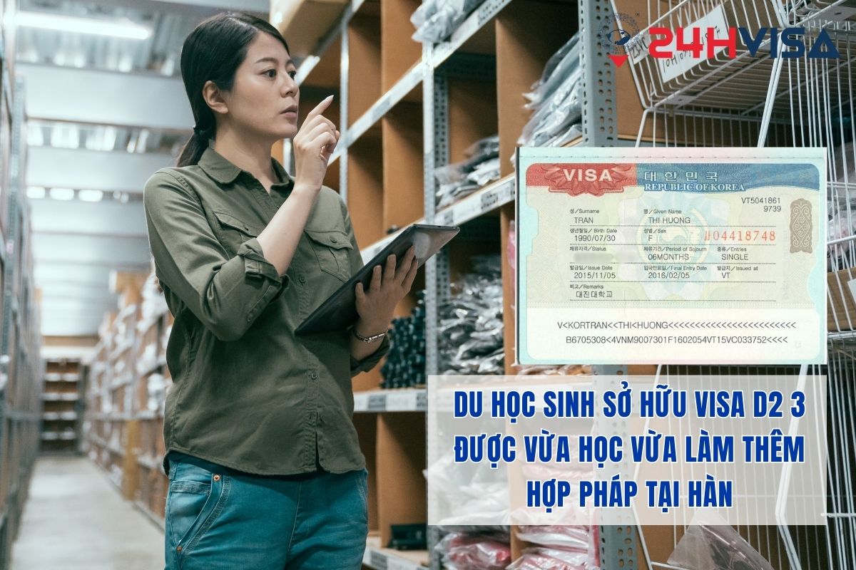 Du học sinh sở hữu Visa D2 3 được vừa học vừa làm thêm hợp pháp tại Hàn