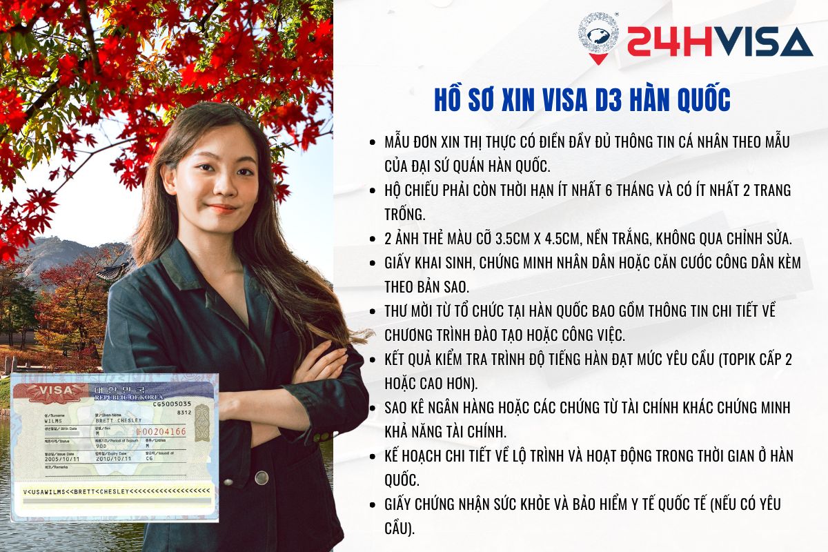 Chuẩn bị đầy đủ giấy tờ cần thiết để xin cấp Visa D3 Hàn Quốc