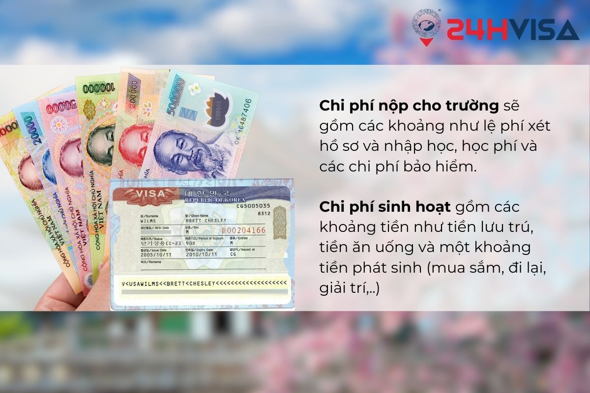 Chi phí tại Hàn Quốc để xin Visa du học nghề Hàn Quốc D4-6