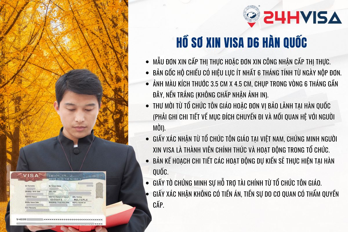 Giấy tờ cần thiết để xin Visa D6 Hàn Quốc