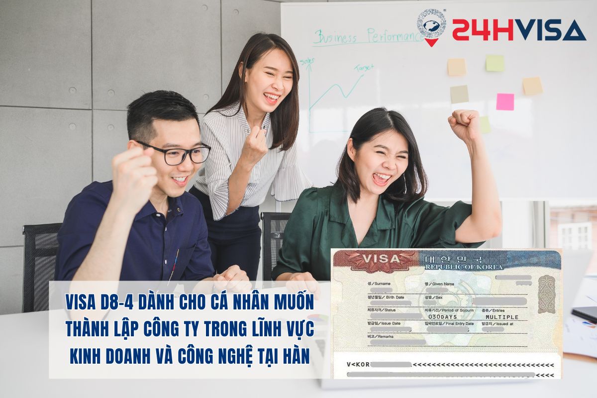 Visa D8-4 dành cho cá nhân muốn thành lập công ty trong lĩnh vực kinh doanh và công nghệ tại Hàn