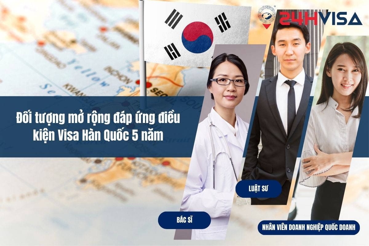 Đối tượng mở rộng Visa Hàn Quốc 5 năm