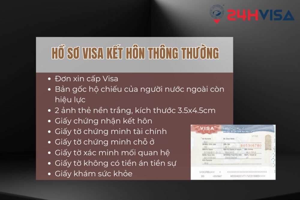 Chi tiết các loại giấy tờ trong hồ sơ Visa kết hôn thông thường