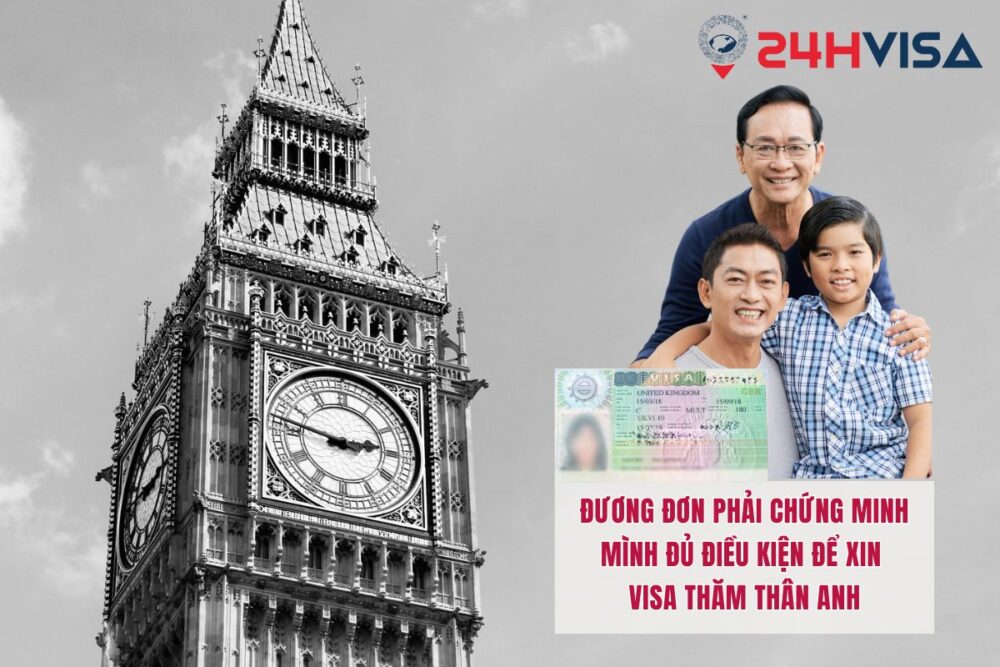 Đương đơn phải chứng minh mình đủ điều kiện để xin Visa thăm thân Anh