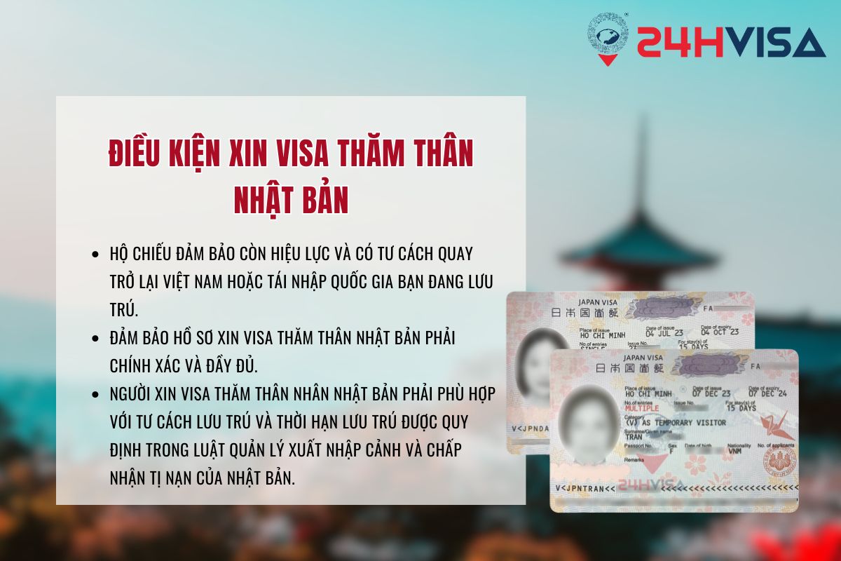 Điều kiện xin cấp Visa thăm người thân tại Nhật Bản