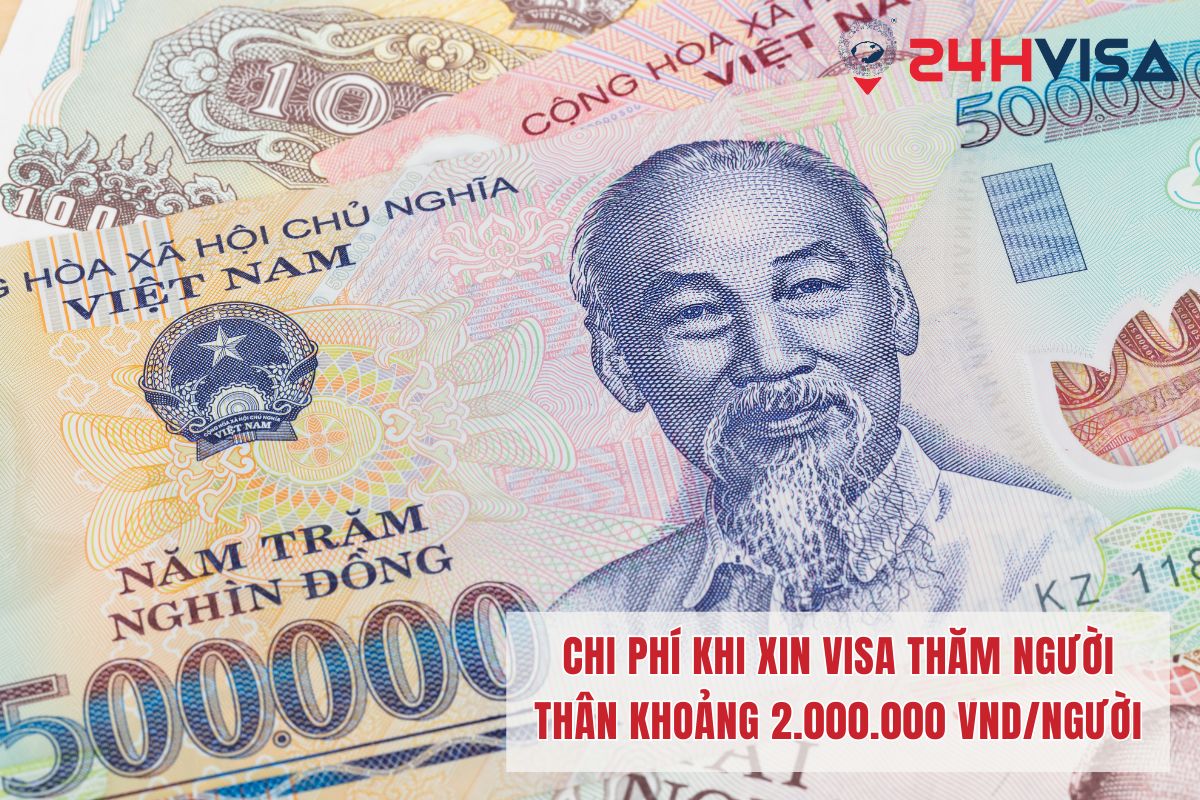 Chi phí khi xin Visa thăm người thân khoảng 2.000.000 VND/người