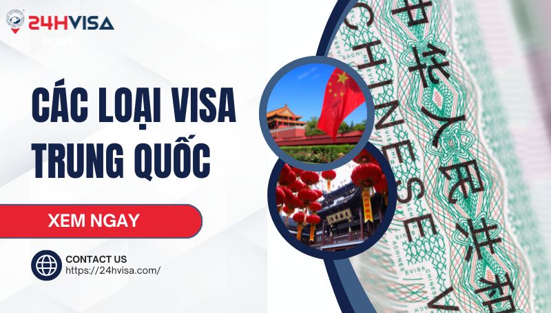 các loại visa trung quốc