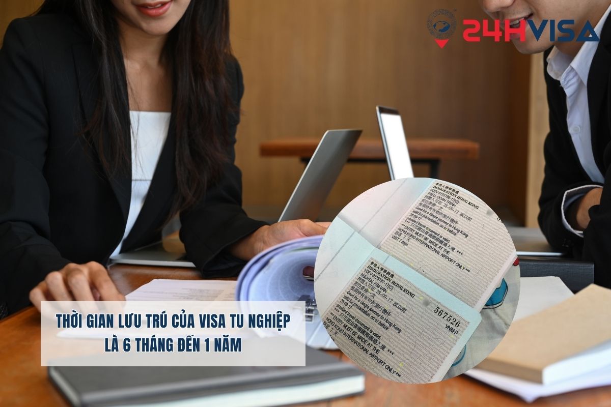 Thời gian lưu trú của Visa tu nghiệp là 6 tháng đến 1 năm