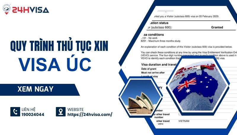 Quy trình thủ tục xin Visa Úc mới nhất 2024