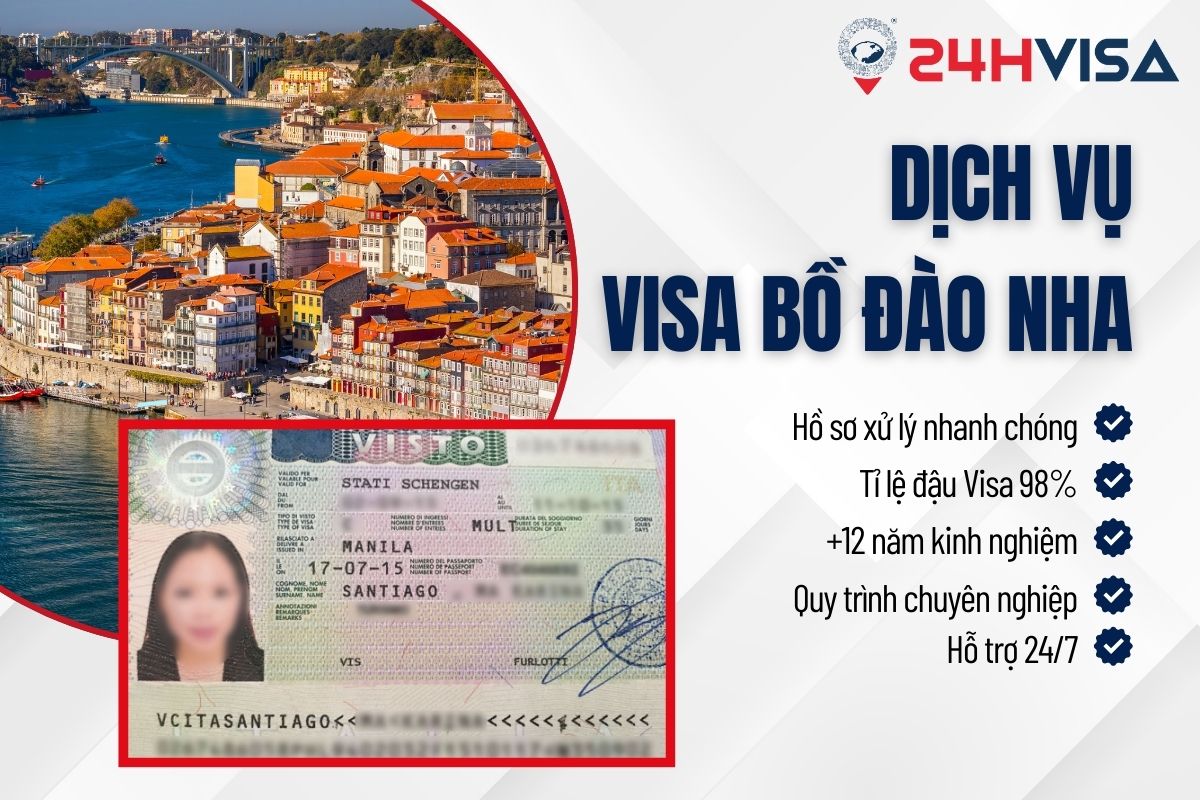 24H Visa cung cấp dịch vụ làm Visa Bồ Đào Nha uy tín hàng đầu