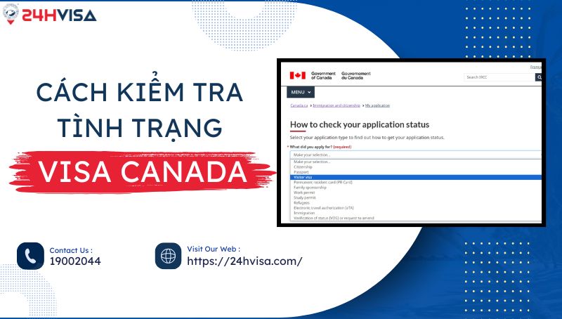 cách kiểm tra tình trạng Visa Canada