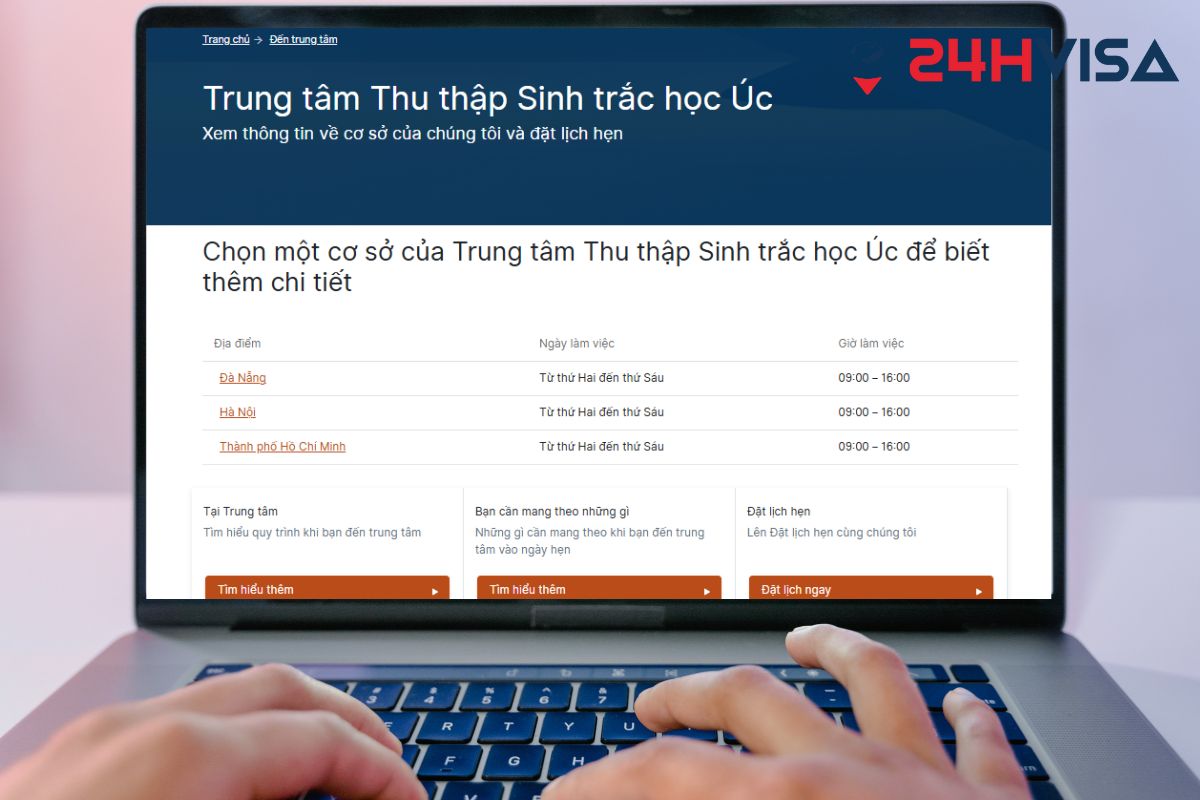  Trung tâm thu thập sinh trắc học Úc của VFS